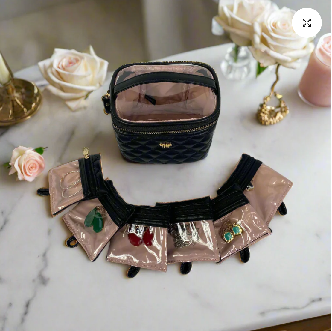Getaway Jewelry Bag In Timeless Quilted