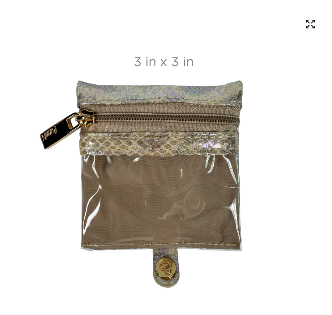 LITTMINI Lighted Mirror Case In Glimmer Leopard