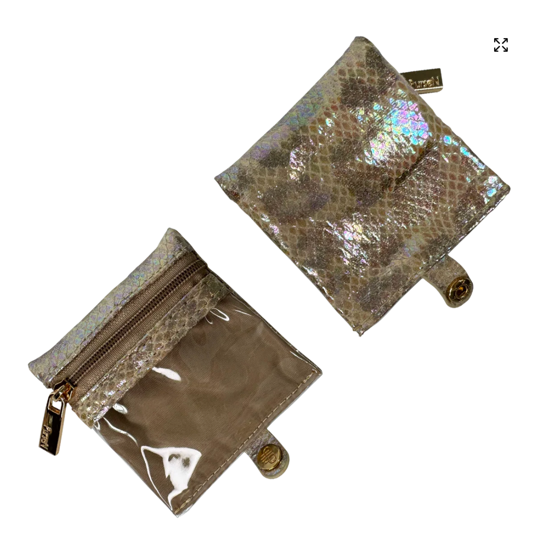 LITTMINI Lighted Mirror Case In Glimmer Leopard