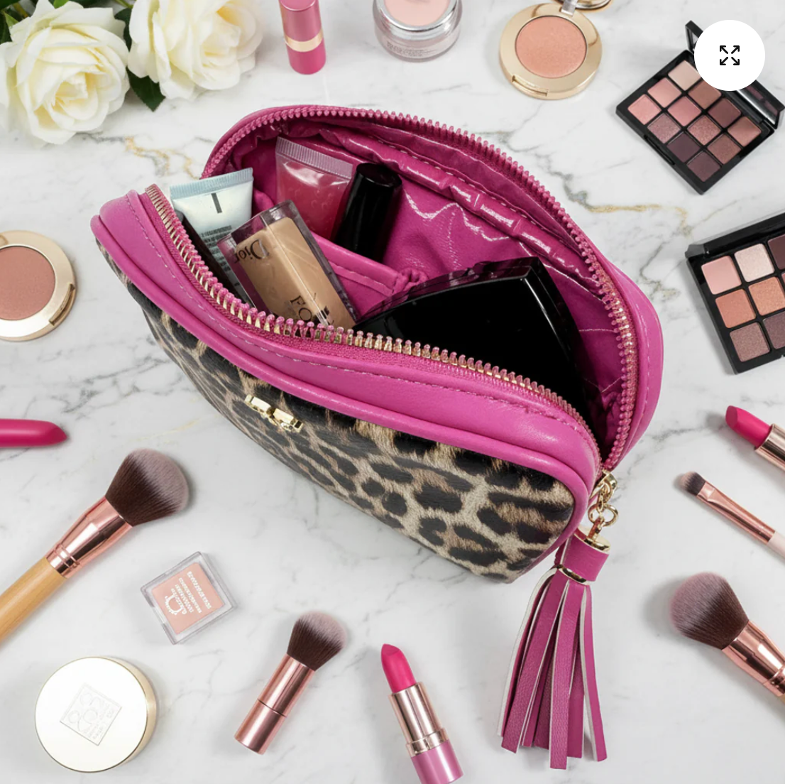 Glam Makeup Case In Fierce Leopard