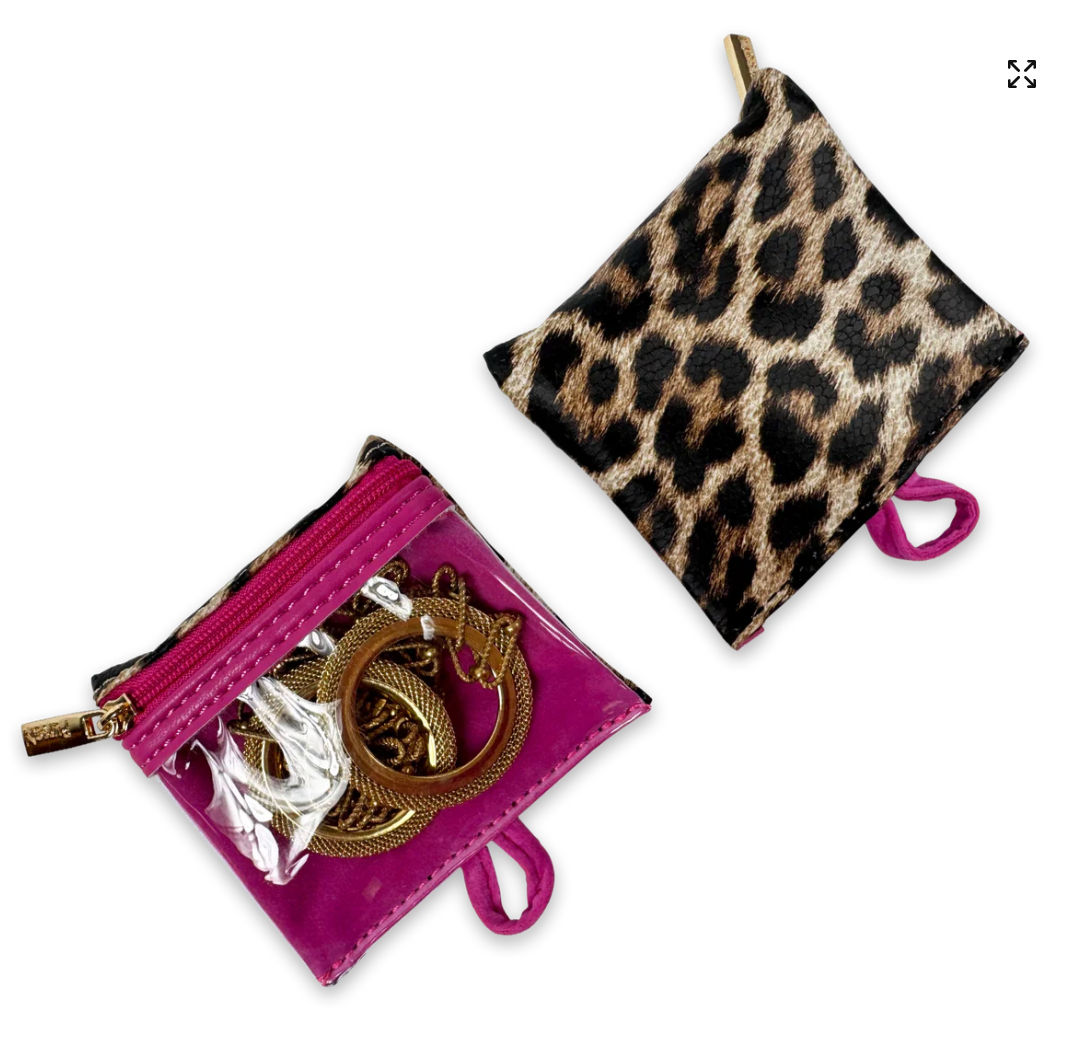 Getaway Jewelry Bag In Fierce Leopard