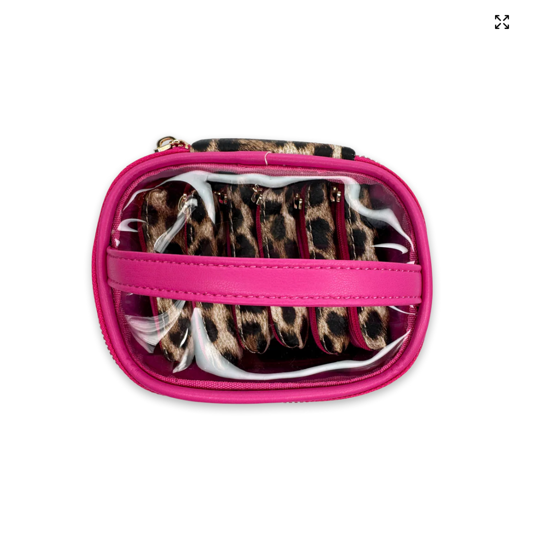 Getaway Jewelry Bag In Fierce Leopard