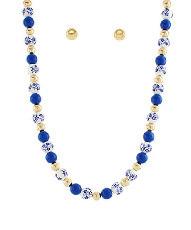 Twilight Toile Beaded Necklace