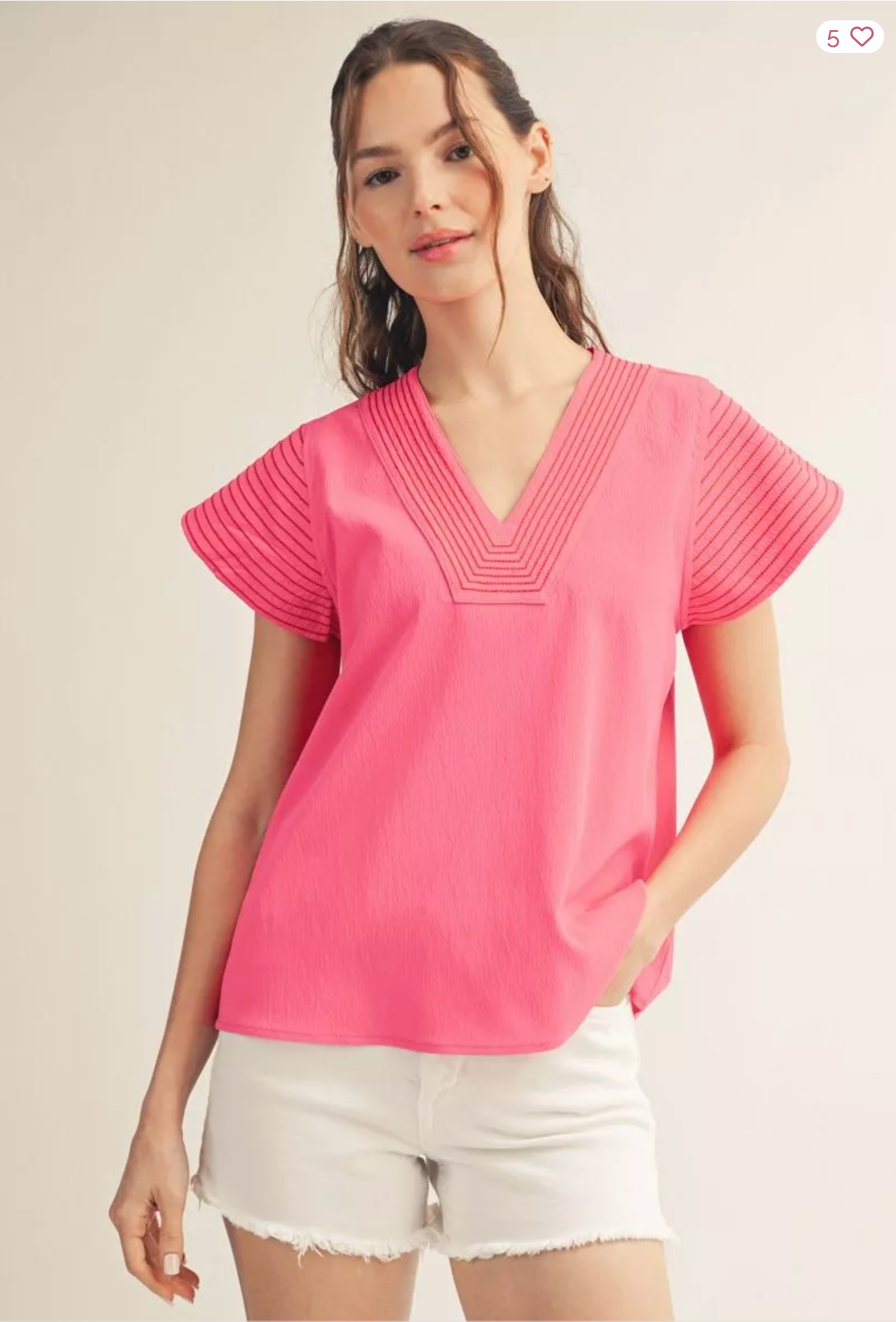 The Harlow Top In Hot Pink