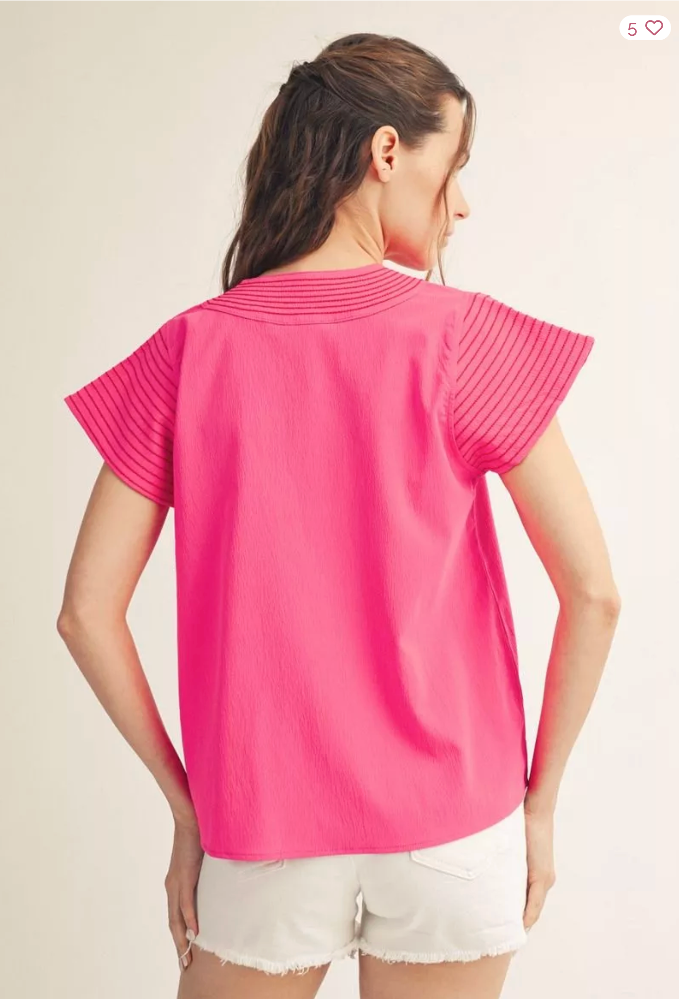 The Harlow Top In Hot Pink