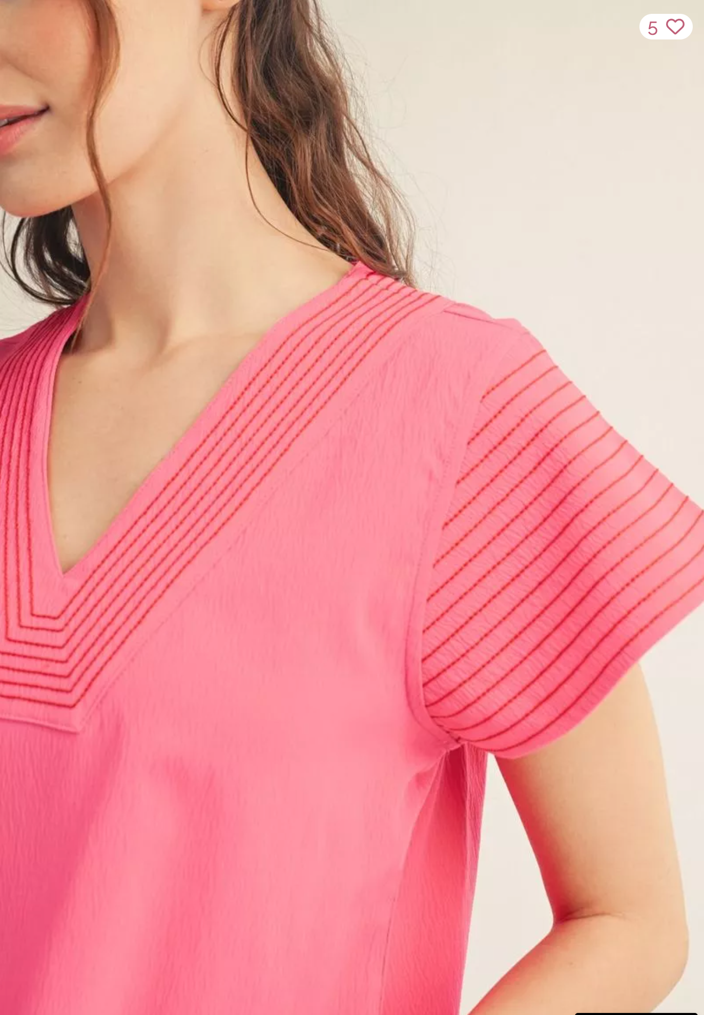 The Harlow Top In Hot Pink