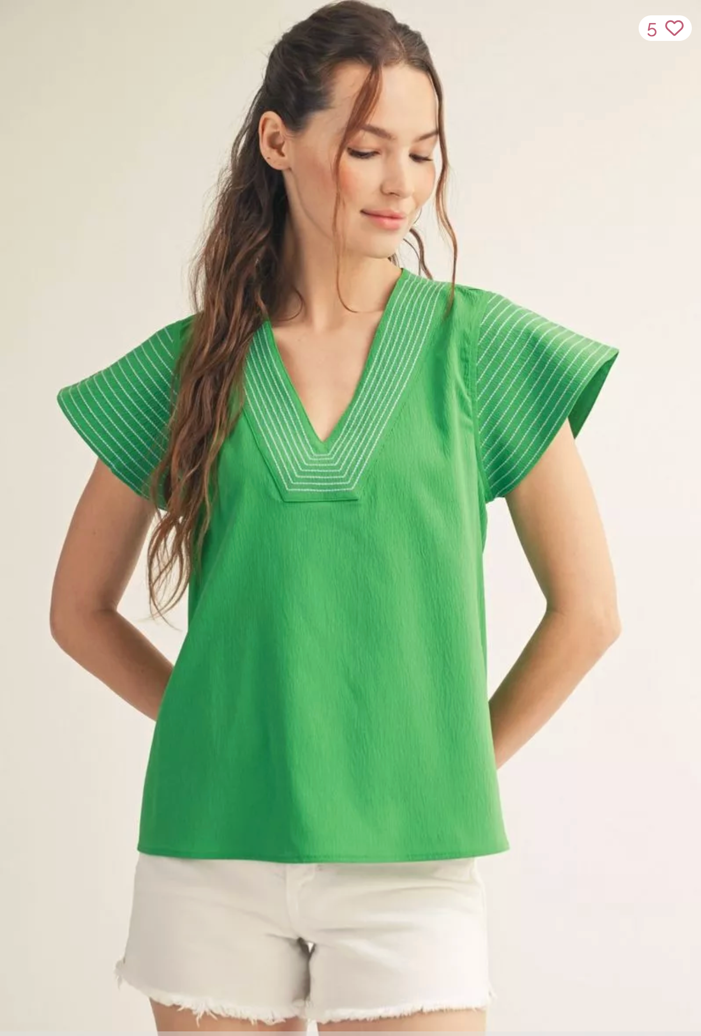 The Harlow Top In Kelly Green