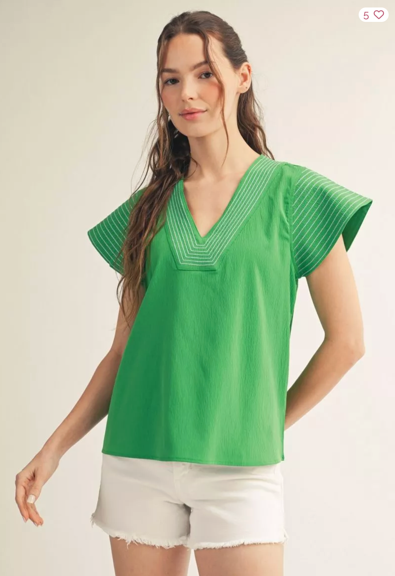 The Harlow Top In Kelly Green