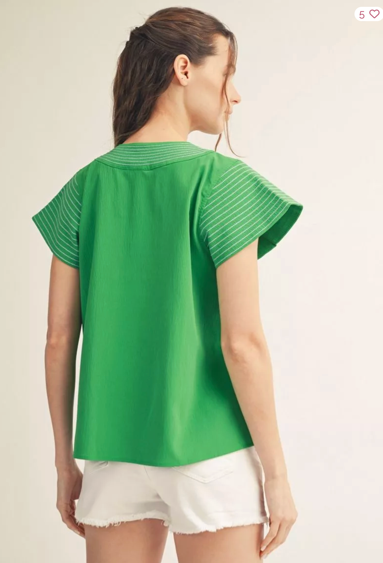 The Harlow Top In Kelly Green