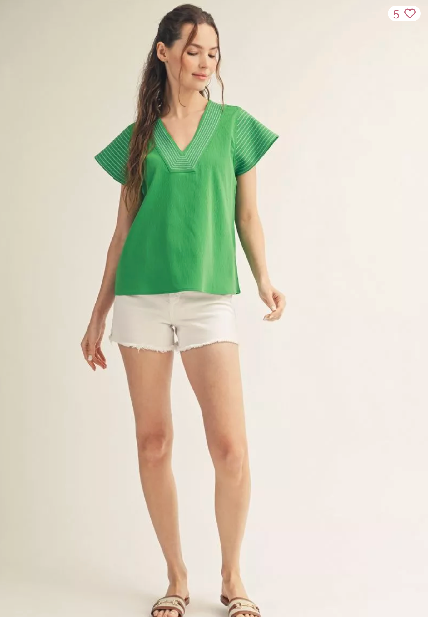 The Harlow Top In Kelly Green