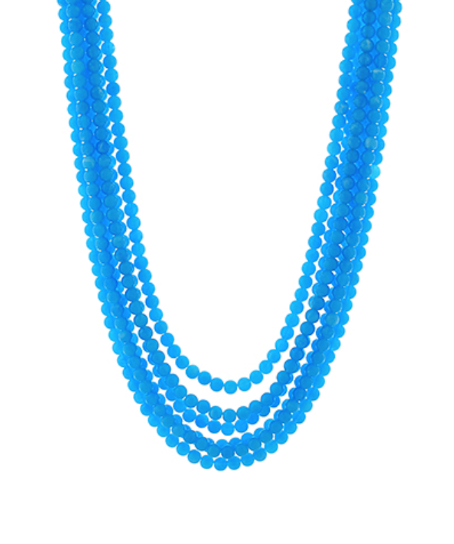 Blue Tides Beaded Necklace