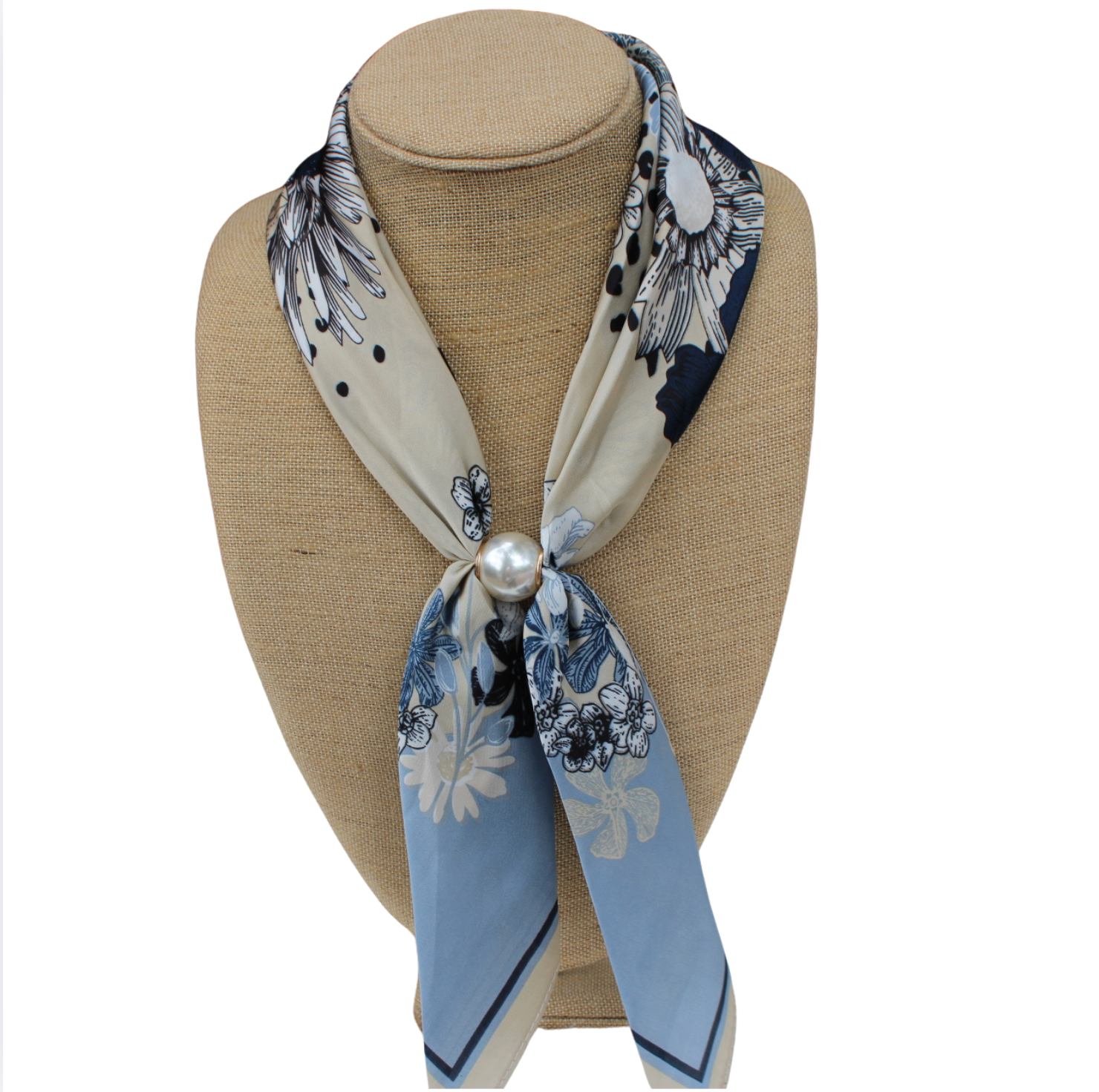 Midnight Petal Magnetic Scarf Necklace