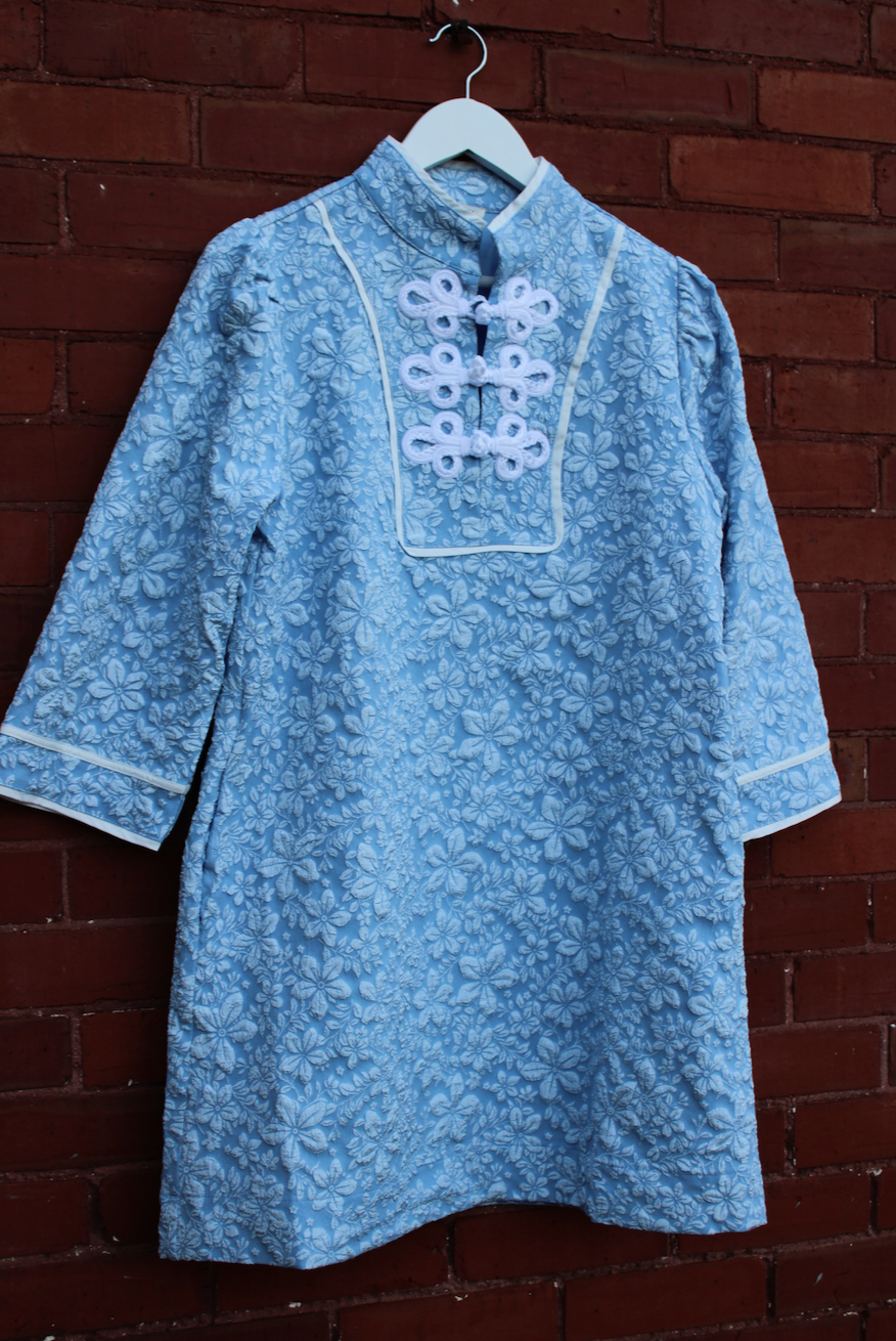 Lotus Bloom Dress In Light Blue