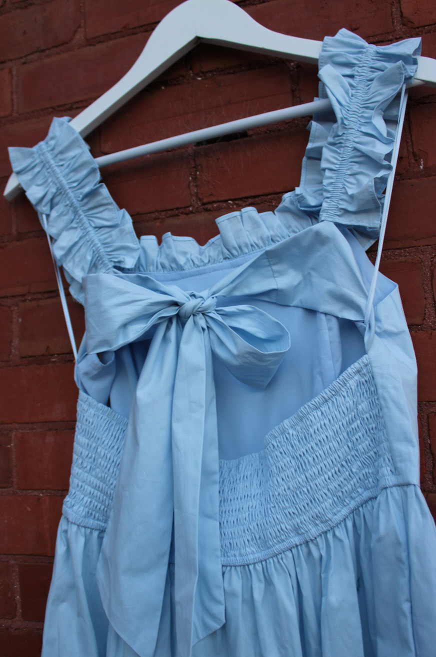 Sweet Simplicity Maxi Dress In Light Blue