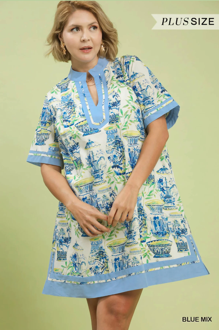 Grandmillenial Dream Dress In Blue
