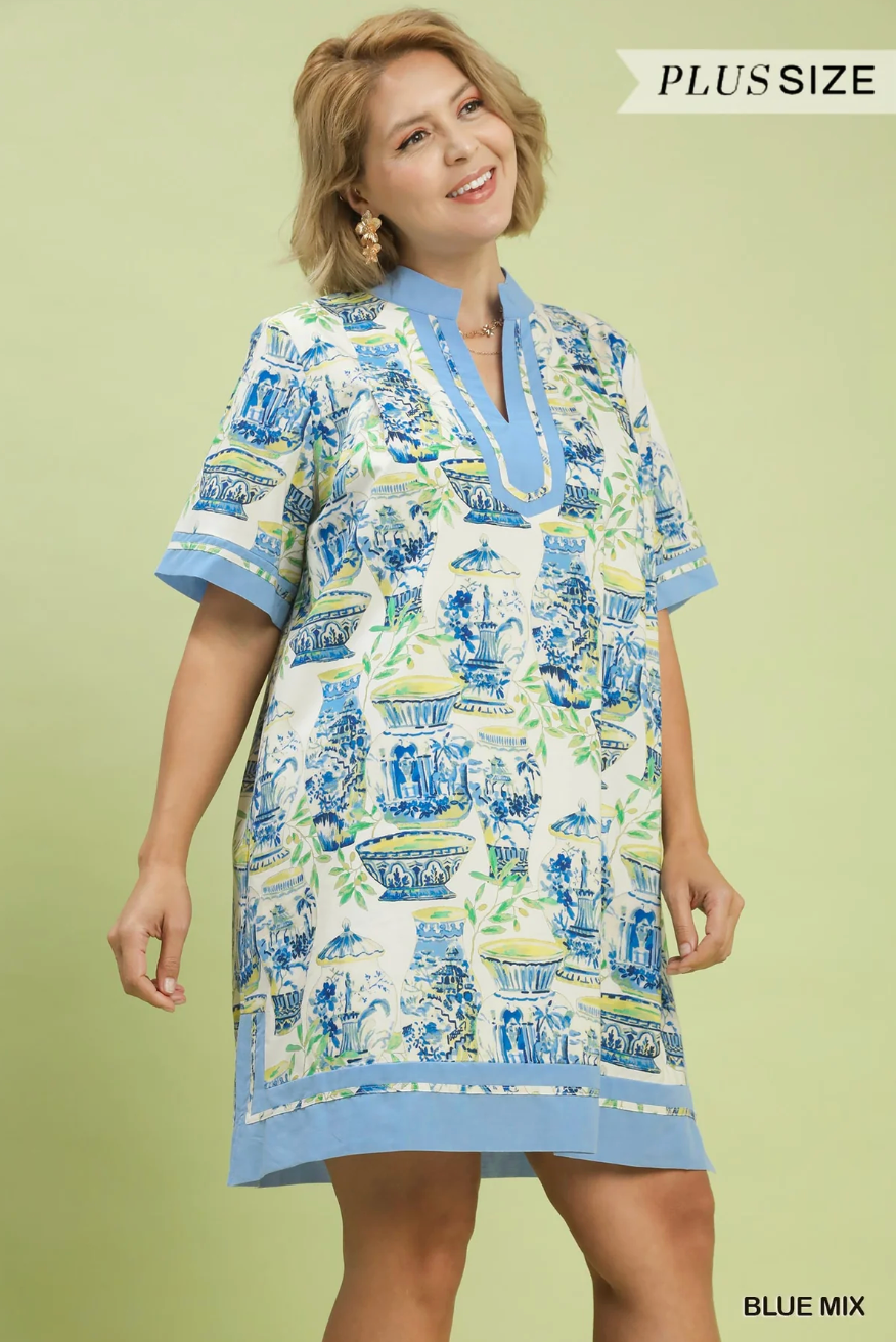 Grandmillenial Dream Dress In Blue