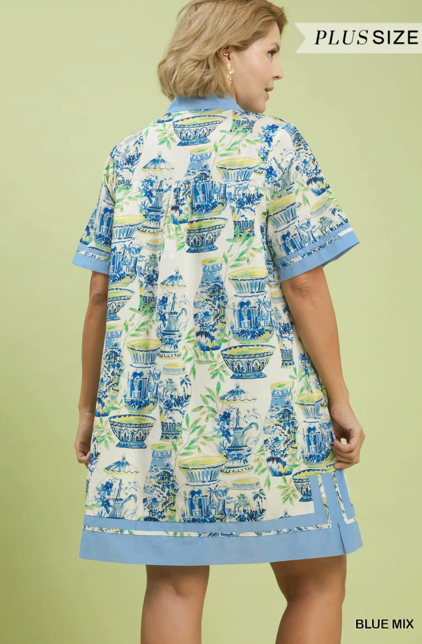 Grandmillenial Dream Dress In Blue