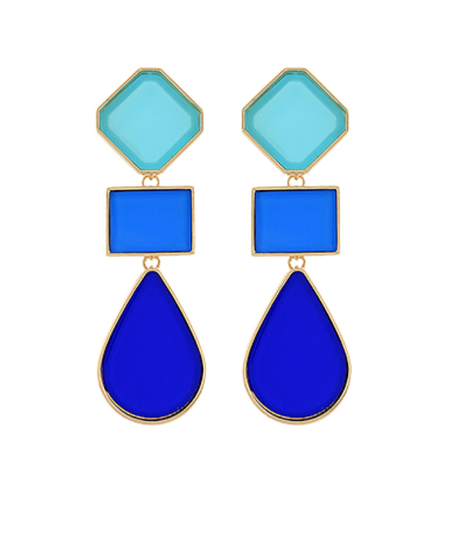 West Palm Winds Earrings in Blue