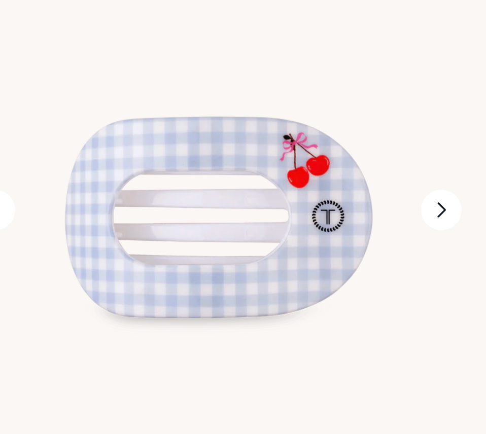 Basket Of Cherries Medium Flat Round Clip