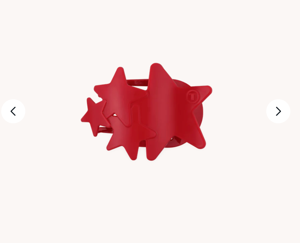 Red Shooting Stars Small Flat Rectangle Clip