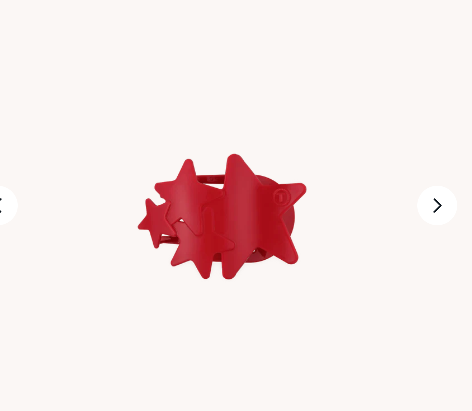Red Shooting Stars Tiny Flat Round Clip