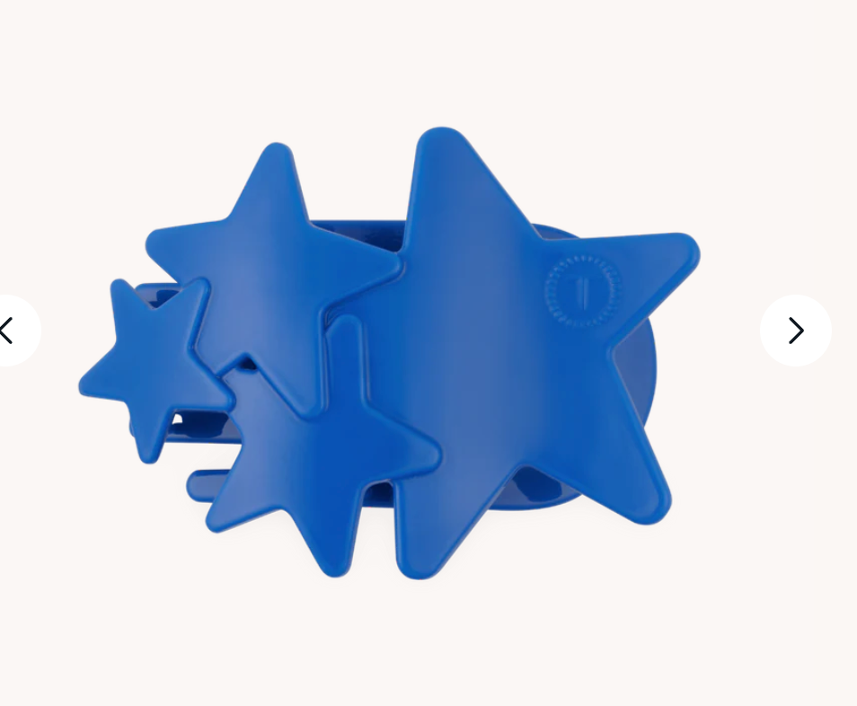 Blue Shooting Stars Large Flat Round Clip