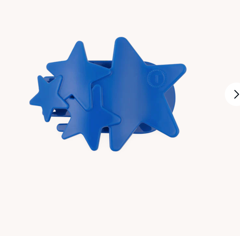 Blue Shooting Stars Medium Flat Round Clip