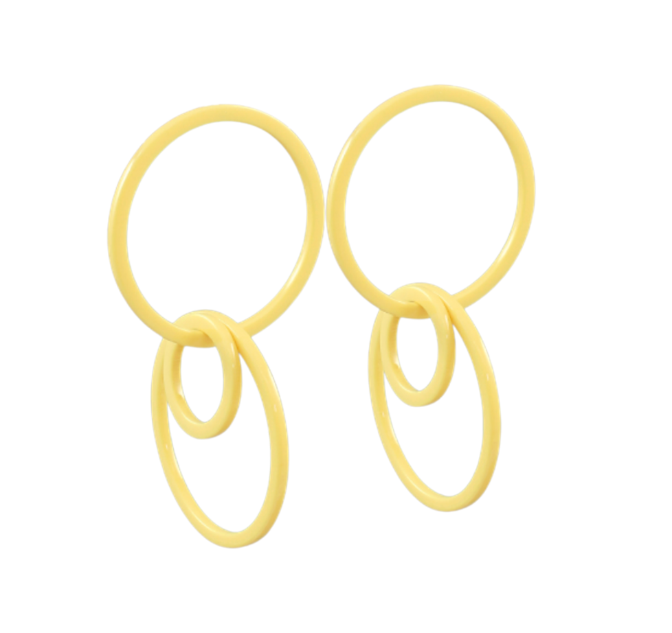 Live Free Lightweight Hoops In Yellow