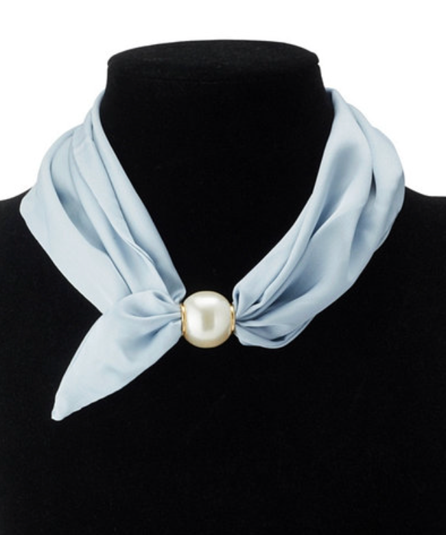 Casual Charm Magnetic Scarf Necklace In Blue