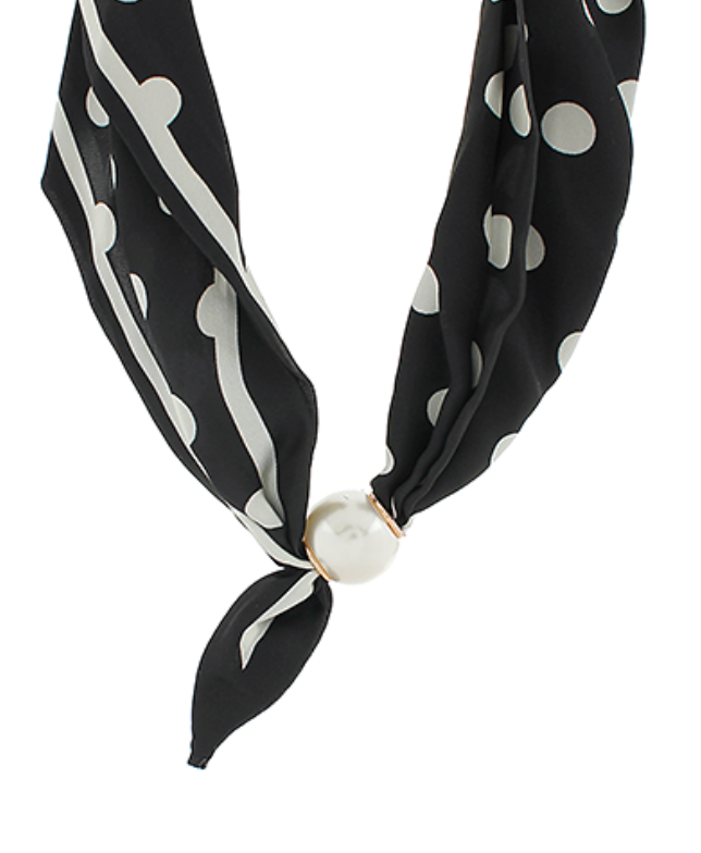 Polka Dot Magnetic Scarf Necklace