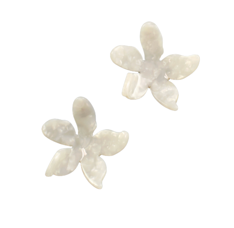 Bloom Earrings In White