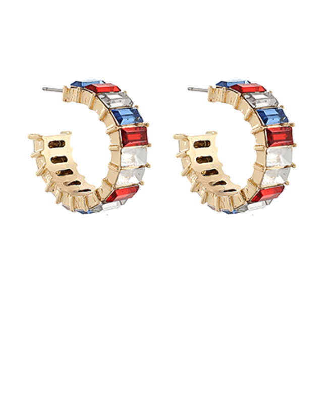 Red, White, + Sparkle Hoops
