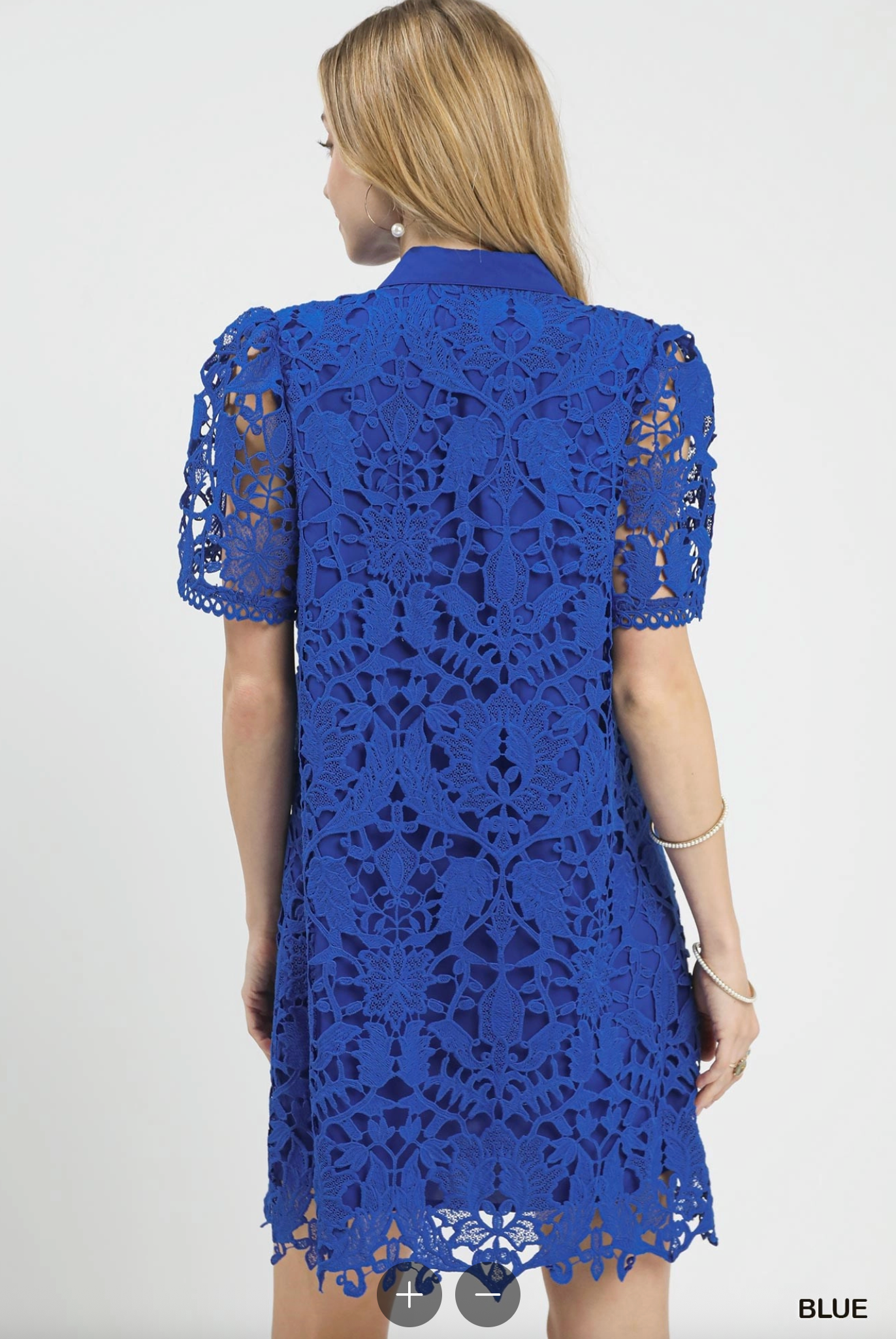 Social Season Lace Dress In Royal Blue