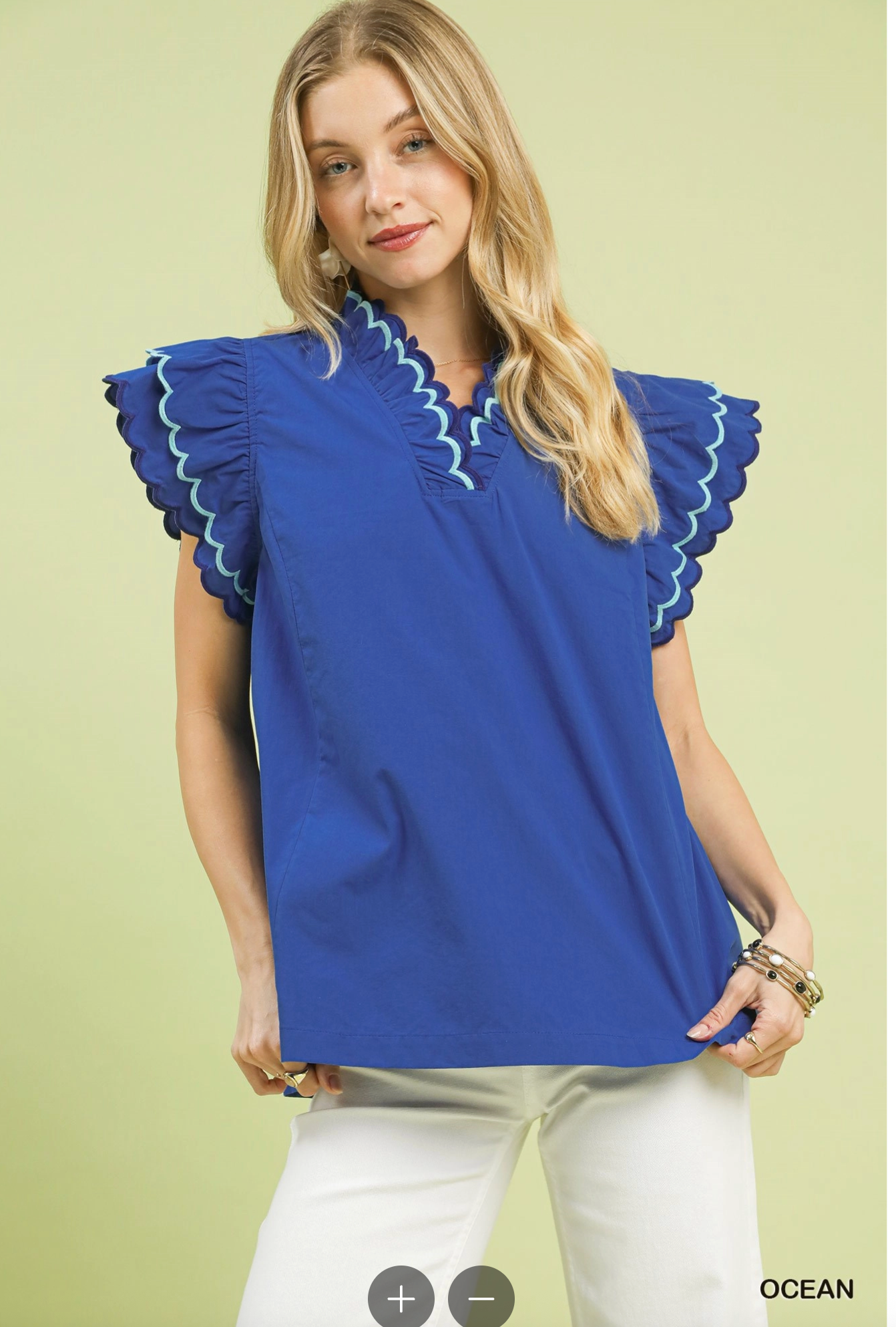 Side Note Top In Blue