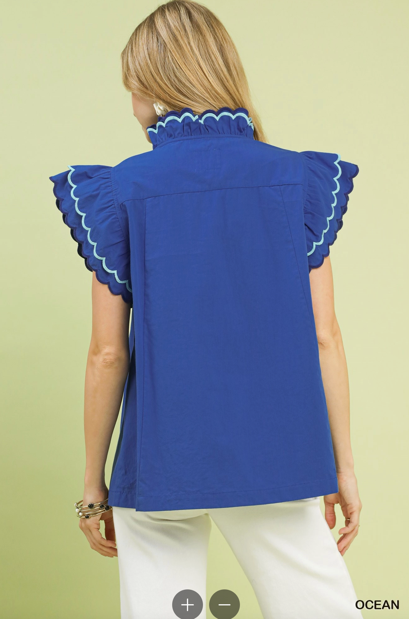 Side Note Top In Blue