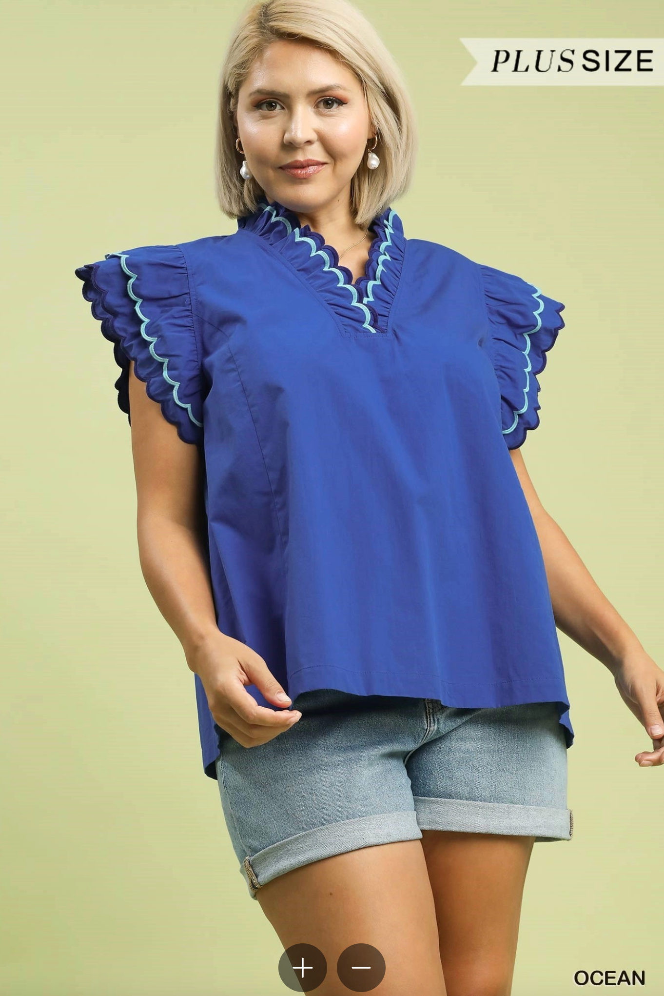 Side Note Top In Blue