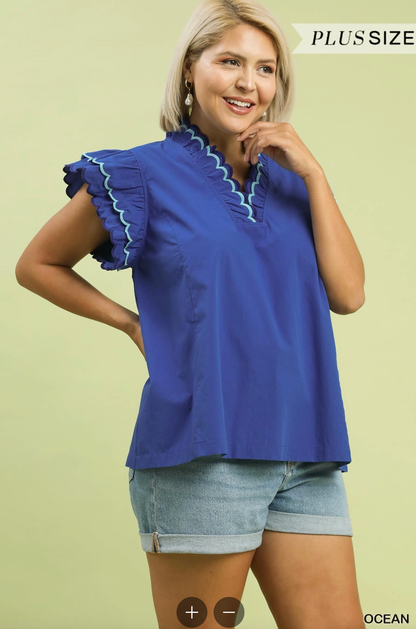 Side Note Top In Blue
