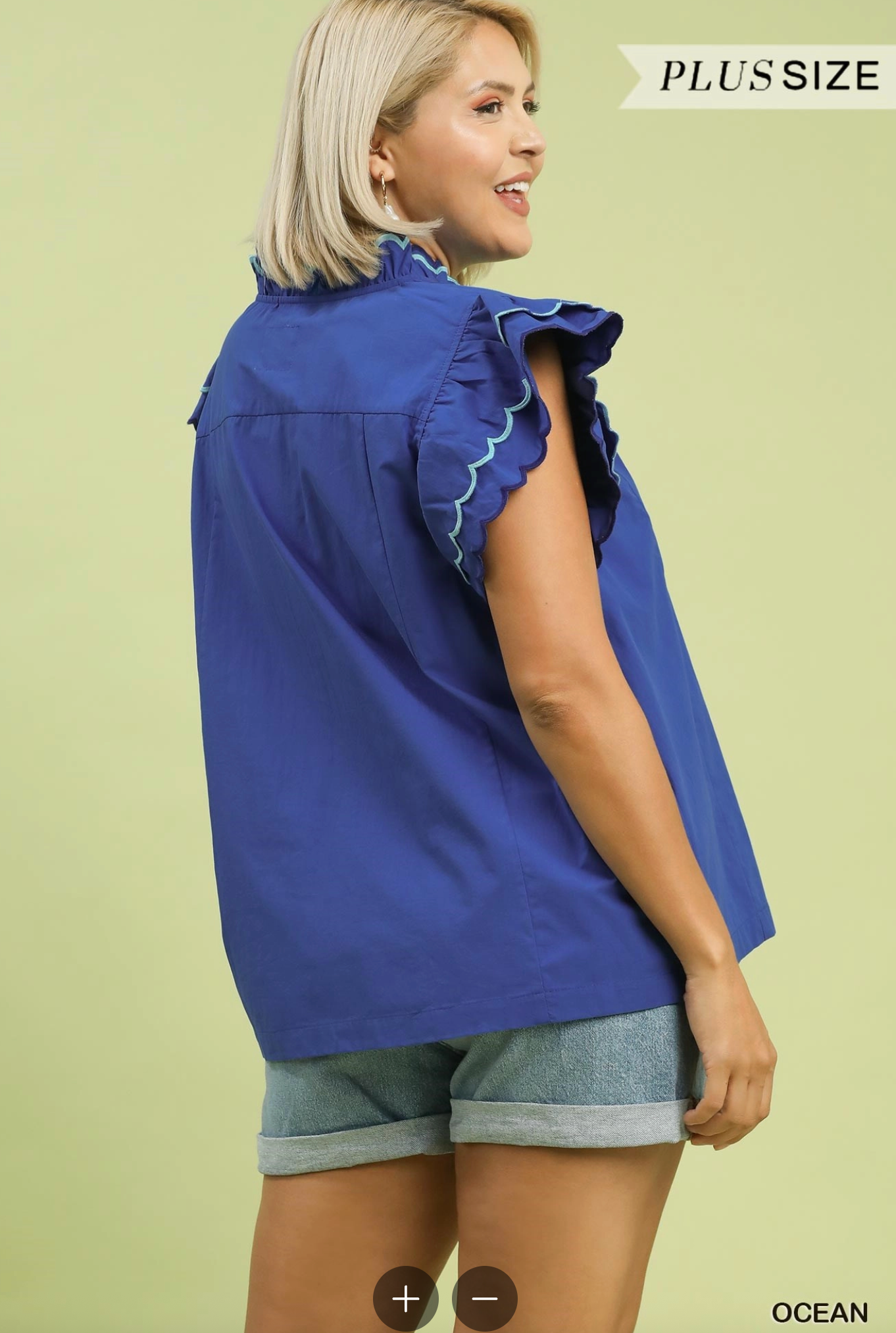 Side Note Top In Blue