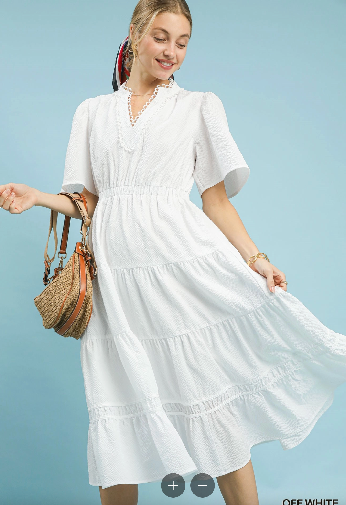 Nantucket Nights Midi Dress In White