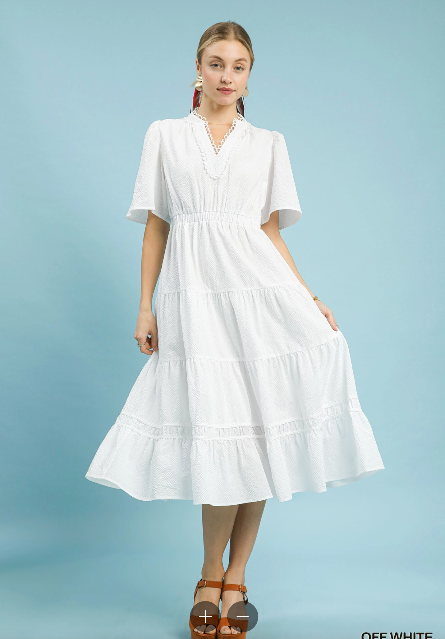 Nantucket Nights Midi Dress In White