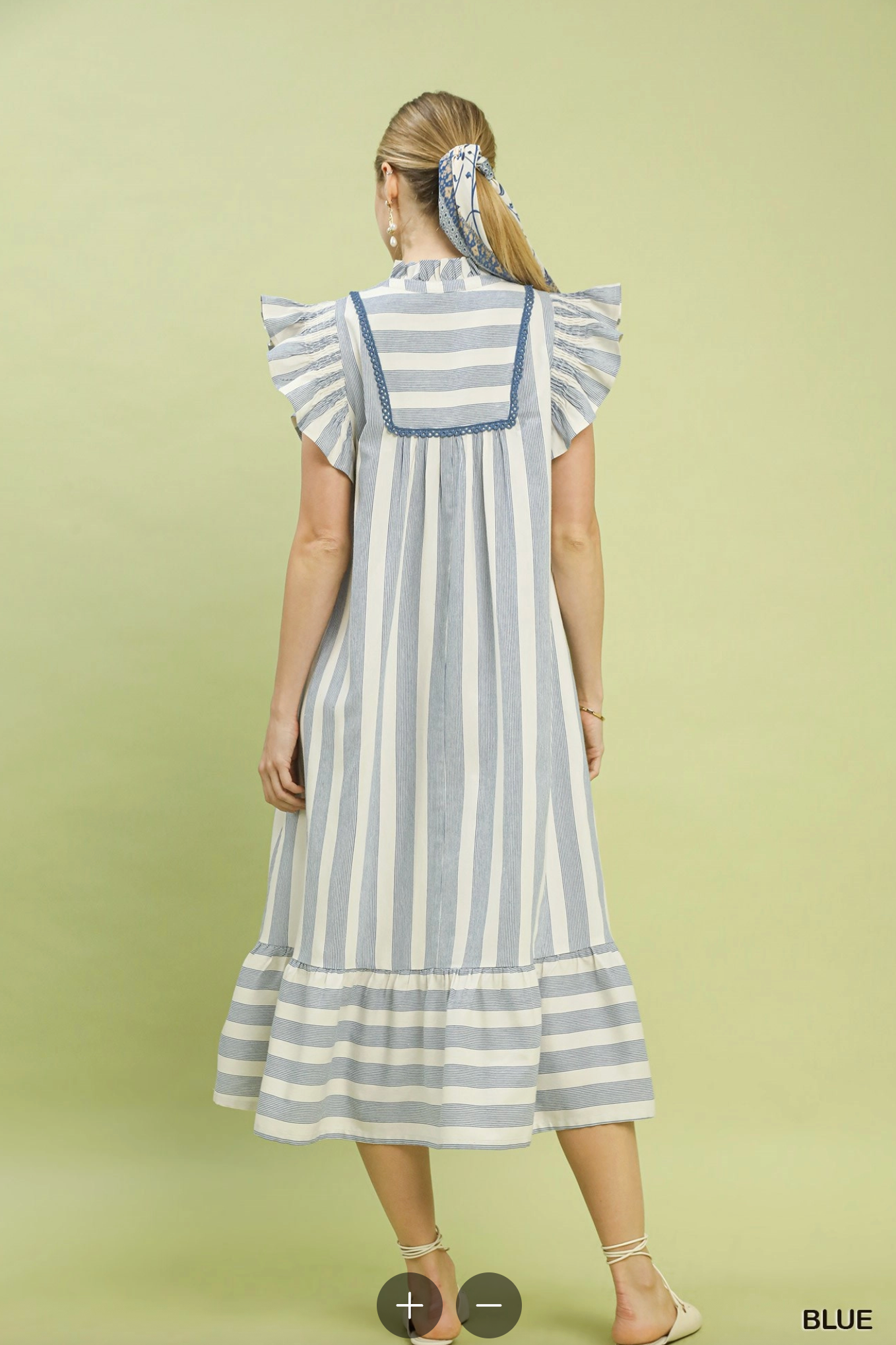 Newport Nights Stripe Midi Dress
