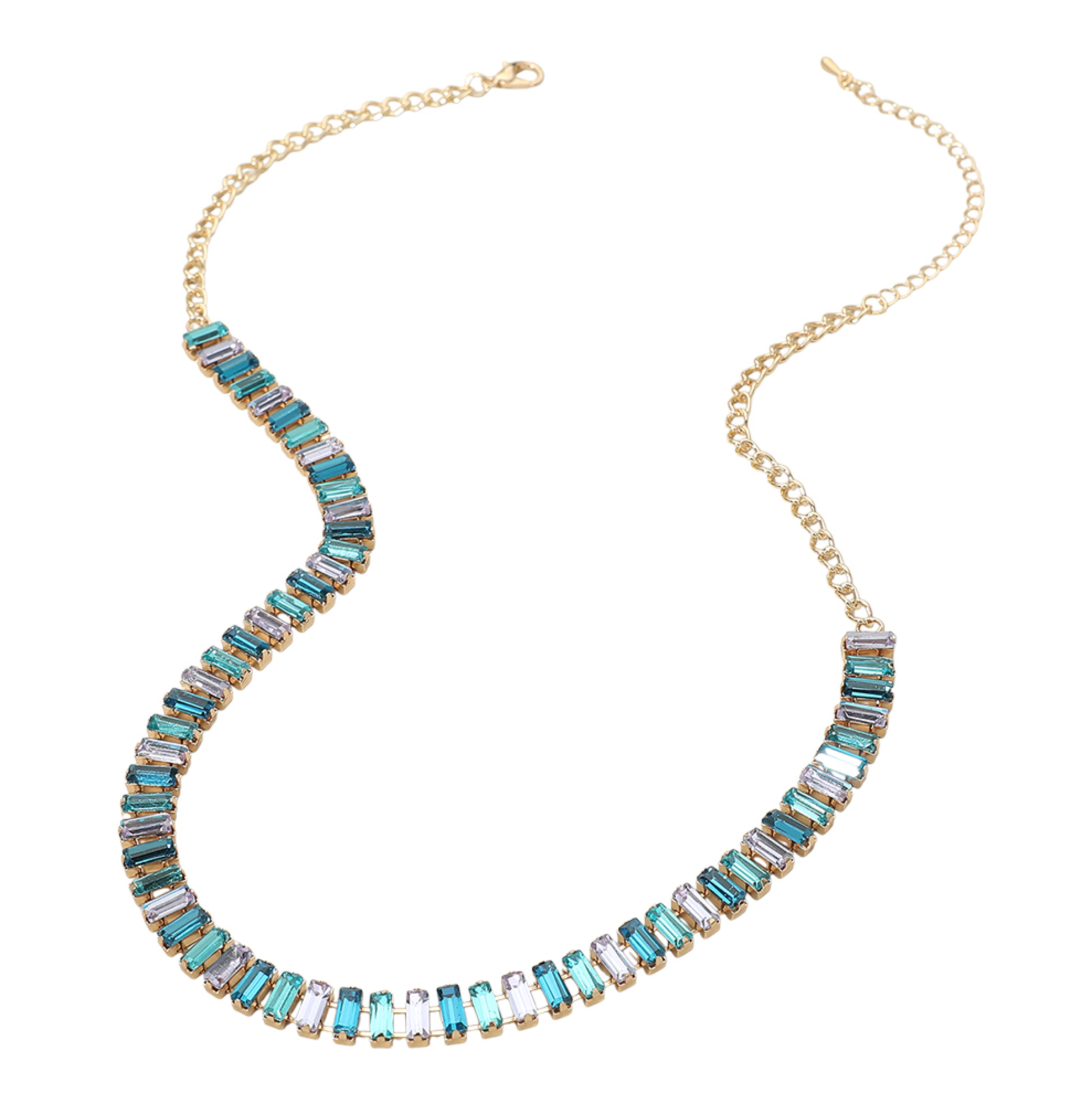 Grand Entrance Necklace In Shades Of Blue