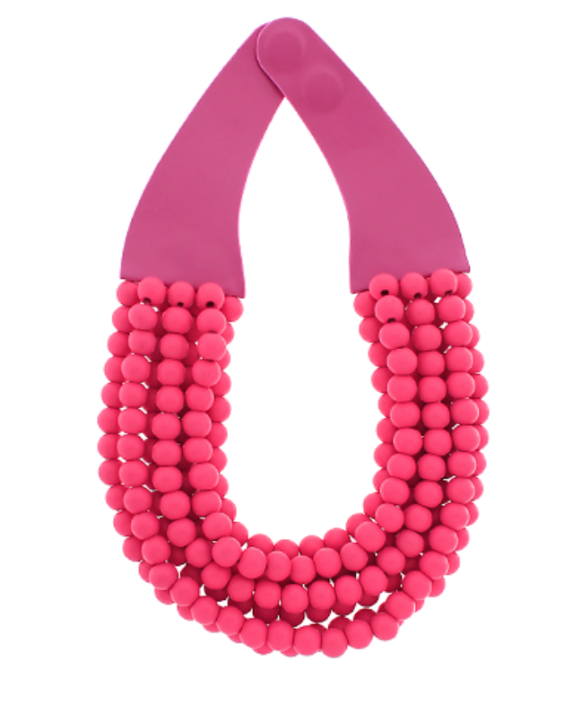 Effortless Layers Necklace In Fuchsia
