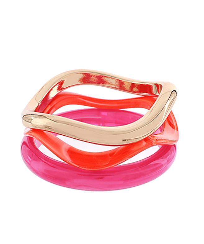 Pink + Orange Perfection Bangle Set