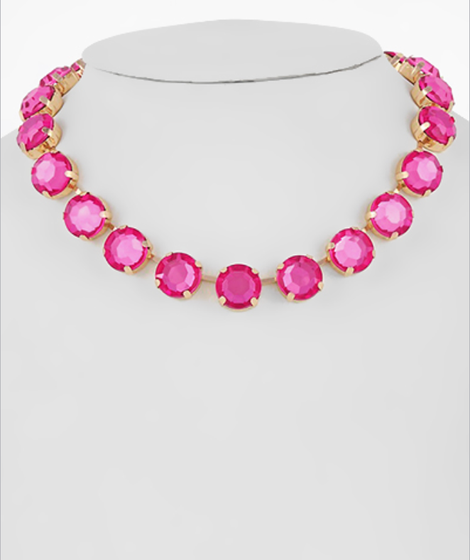 The Stone Edit Necklace In Hot Pink