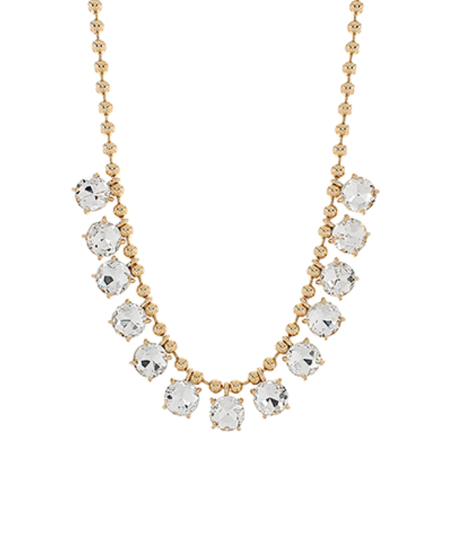 Gemstone Glow Necklace In Clear