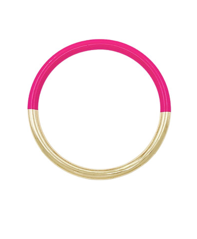 Colorblock Bangle In Hot Pink
