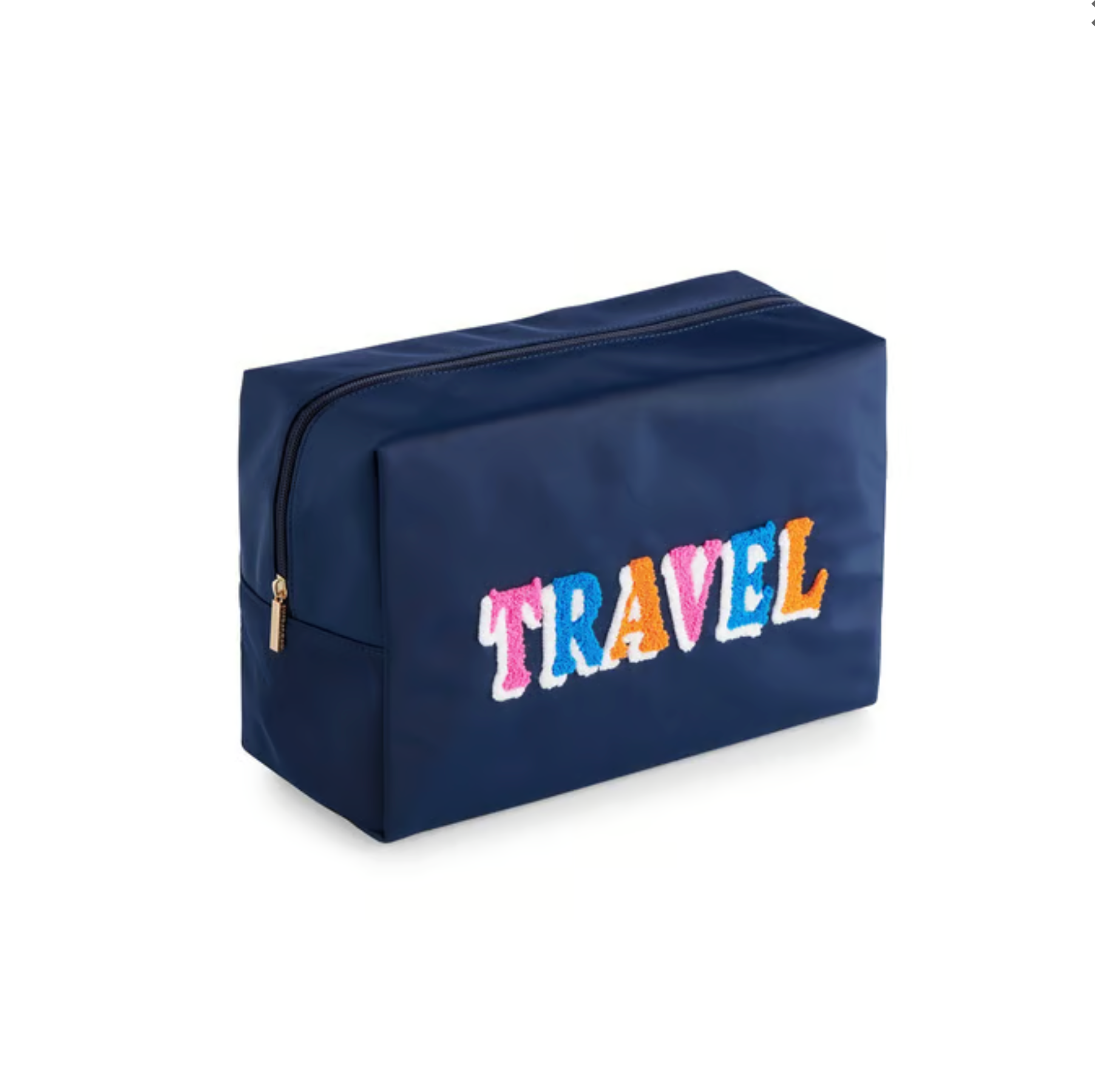 "Travel" Zip Pouch In Navy