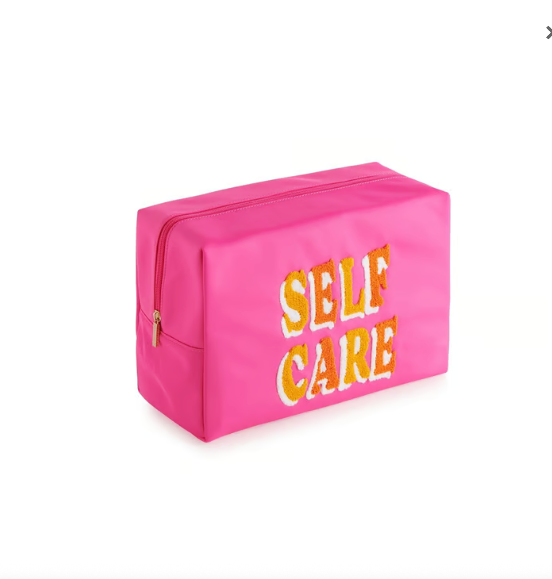 "Self Care" Zip Pouch In Hot Pink