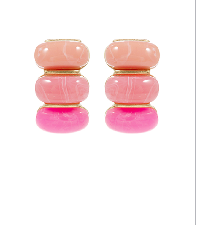 Southern Smile Earrings In Pink